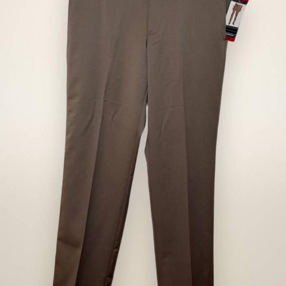 JB BRITCHES Mens 34x32 Tan Wool Blend Flat Front Dress Pants.